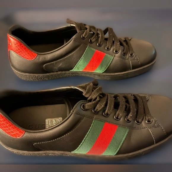 GUCCI NEW Ace Low Top Sneakers: Unisex size 40- 6.5 Men Never Worn Firm Price! - Picture 8 of 12